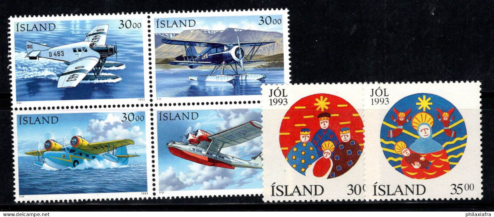 Islande 1993 Mi. 791-796 Neuf ** 100% Avions, Noël - Neufs