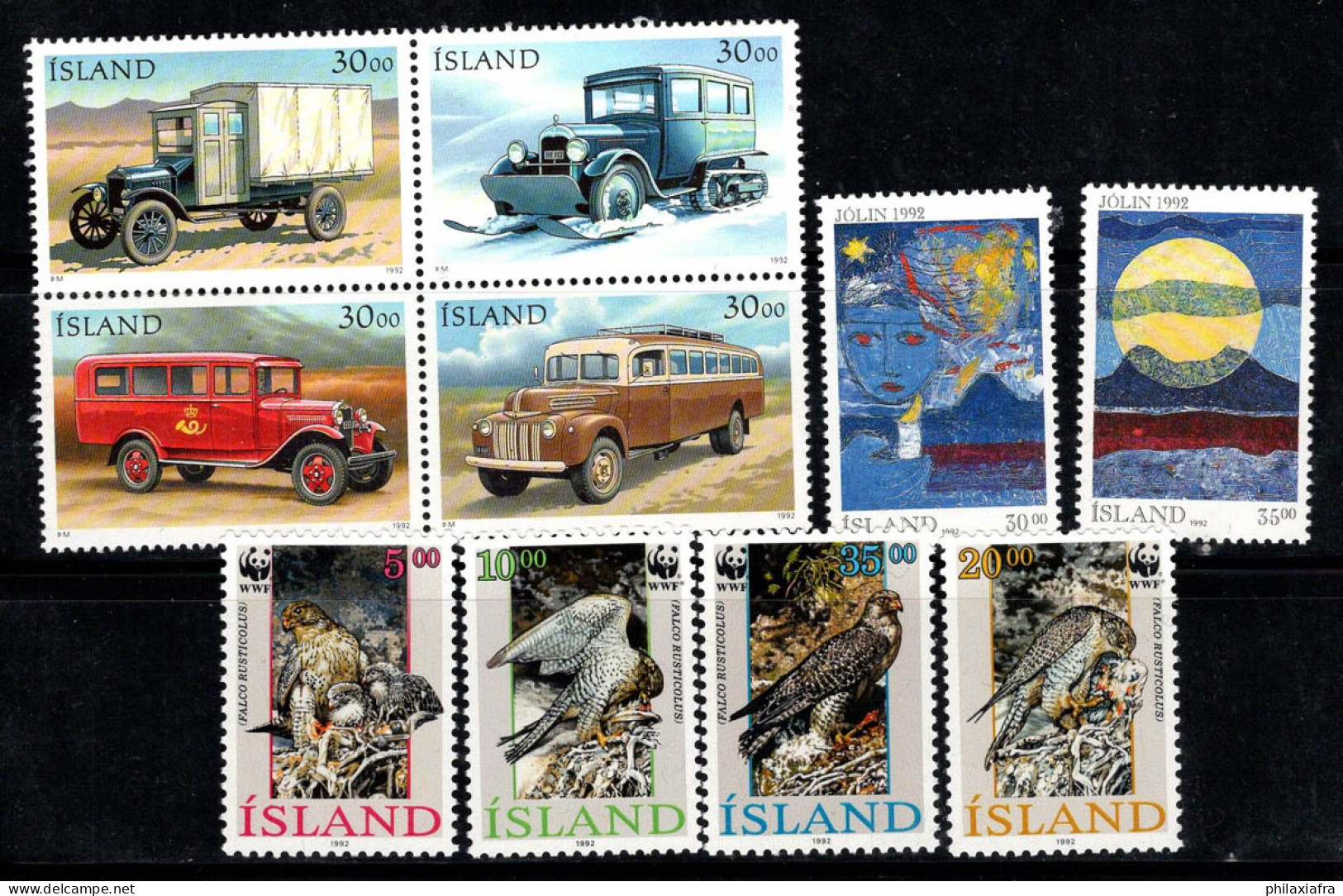 Islande 1992 Mi. 770-779 Neuf ** 100% Camion, Noël, Oiseaux - Unused Stamps