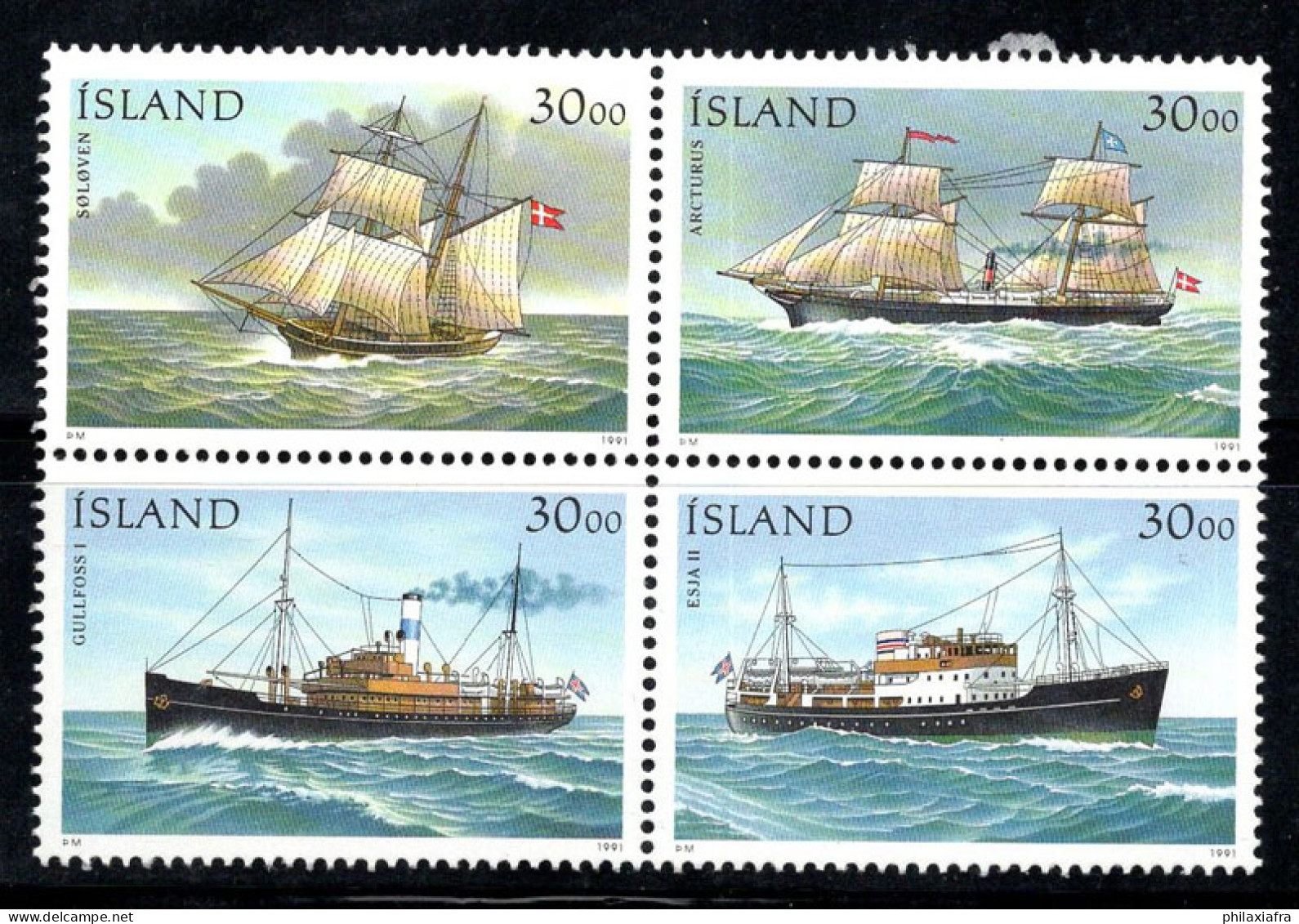 Islande 1991 Mi. 753-756 Neuf ** 100% Navires - Neufs