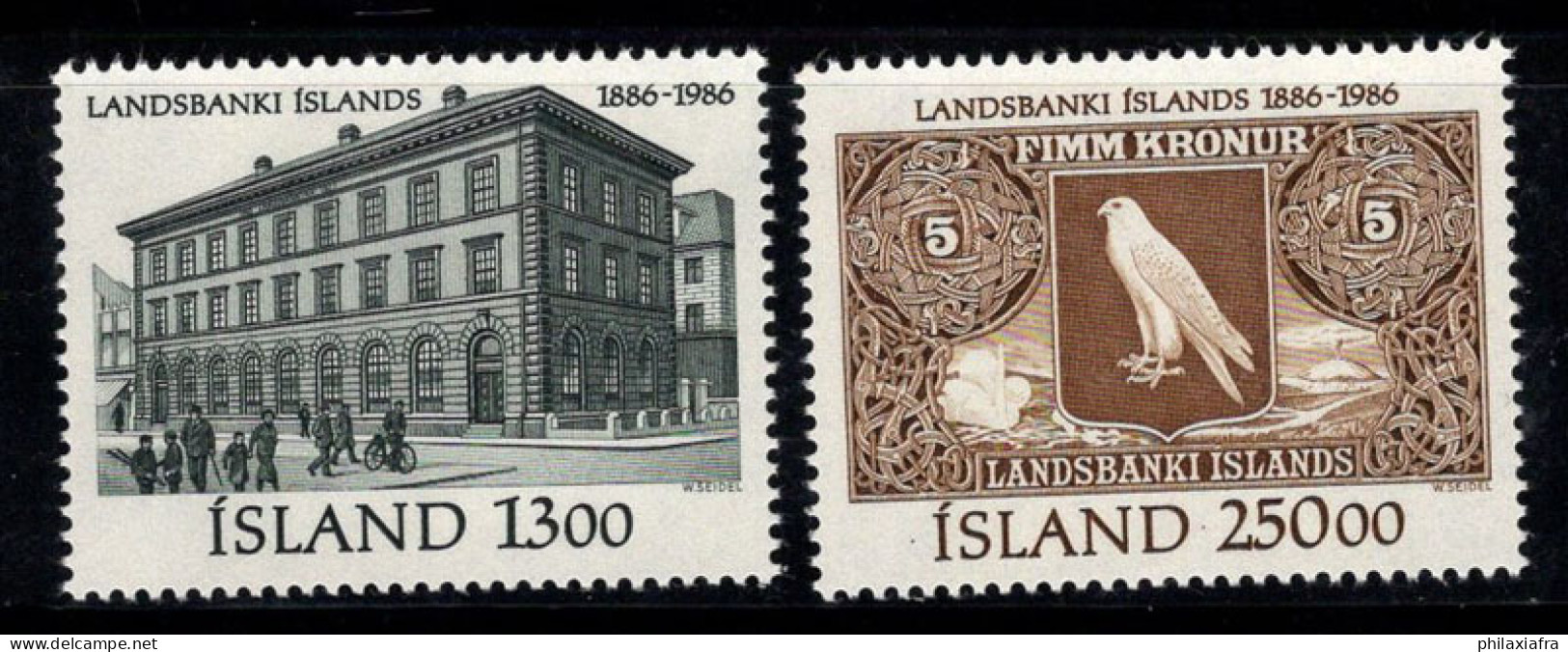 Islande 1986 Mi. 652-653 Neuf ** 100% Banque D'État - Unused Stamps