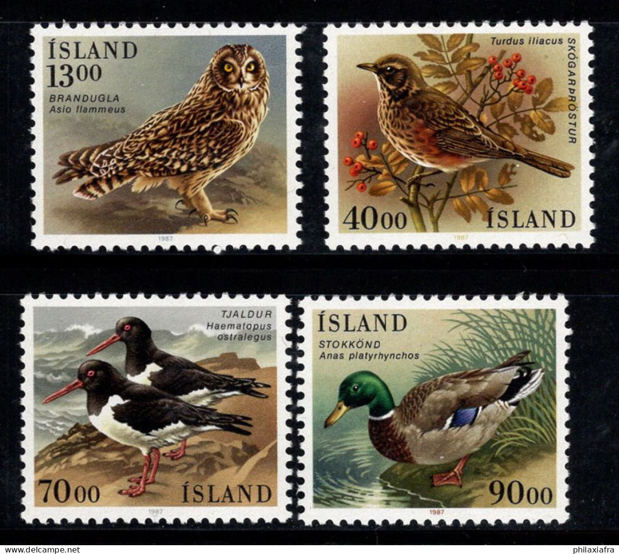 Islande 1987 Mi. 668-671 Neuf ** 100% Oiseaux, Faune - Nuovi