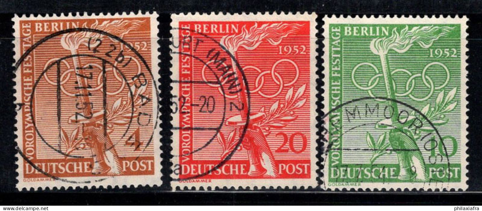 Berlin 1952 Mi. 88-90 Oblitéré 100% Jeux Olympiques - Used Stamps