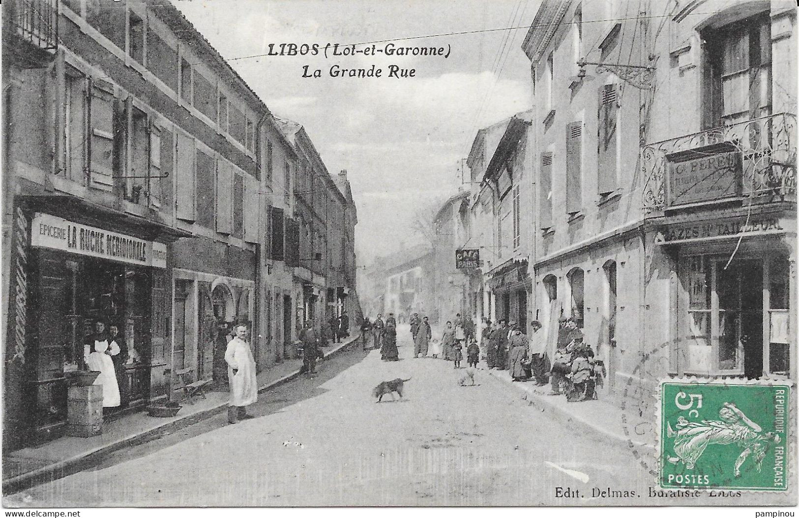 47 - LIBOS - Grande Rue - Animée - Libos