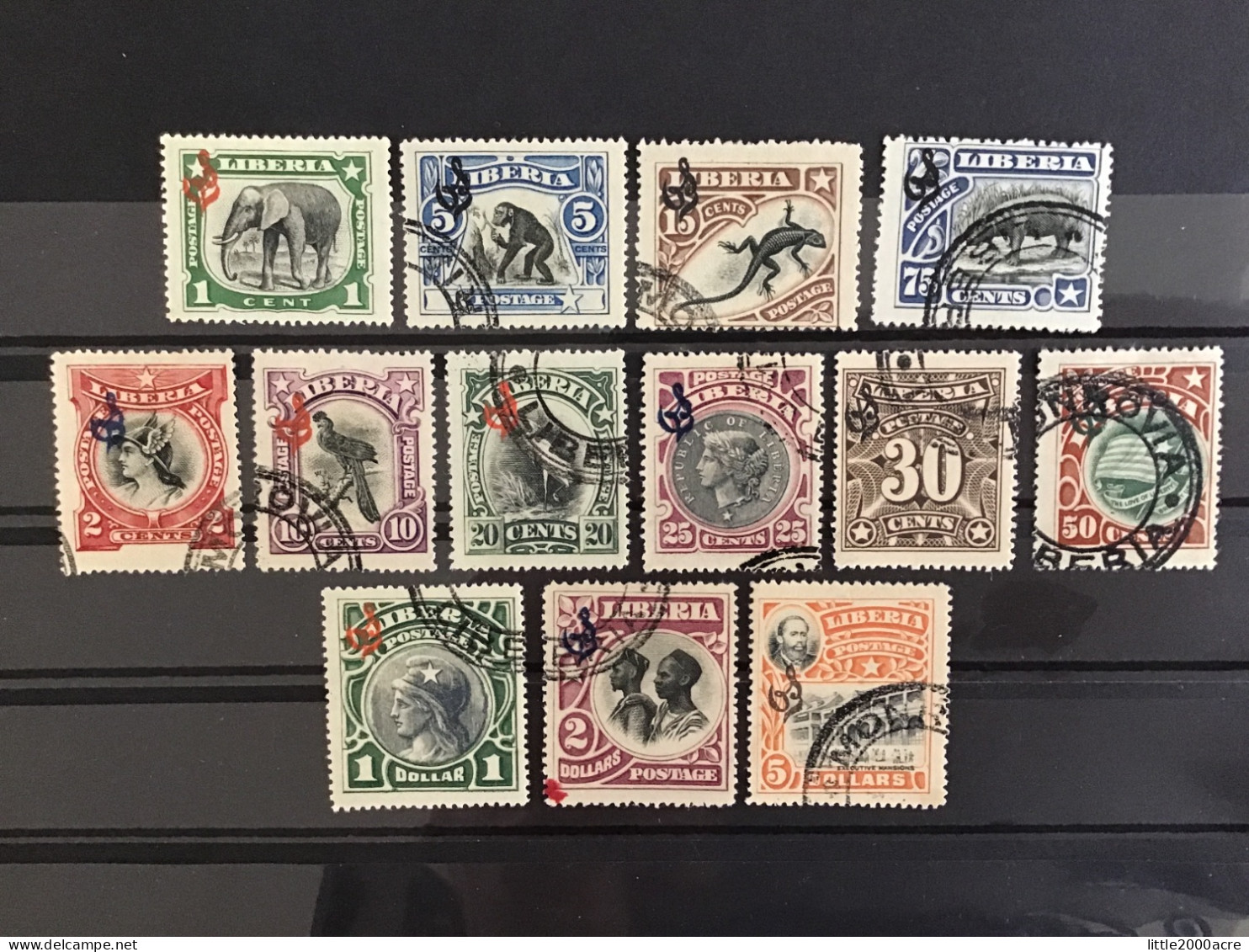 Liberia 1906 Official Stamps Set Mainly Used SG O237-49 Mi D42-54 - Liberia