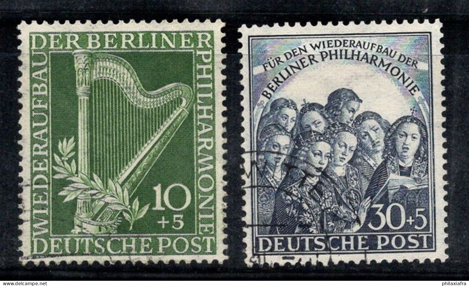 Berlin 1950 Mi. 72-73 Oblitéré 100% Reconstruction Philharmonique - Used Stamps