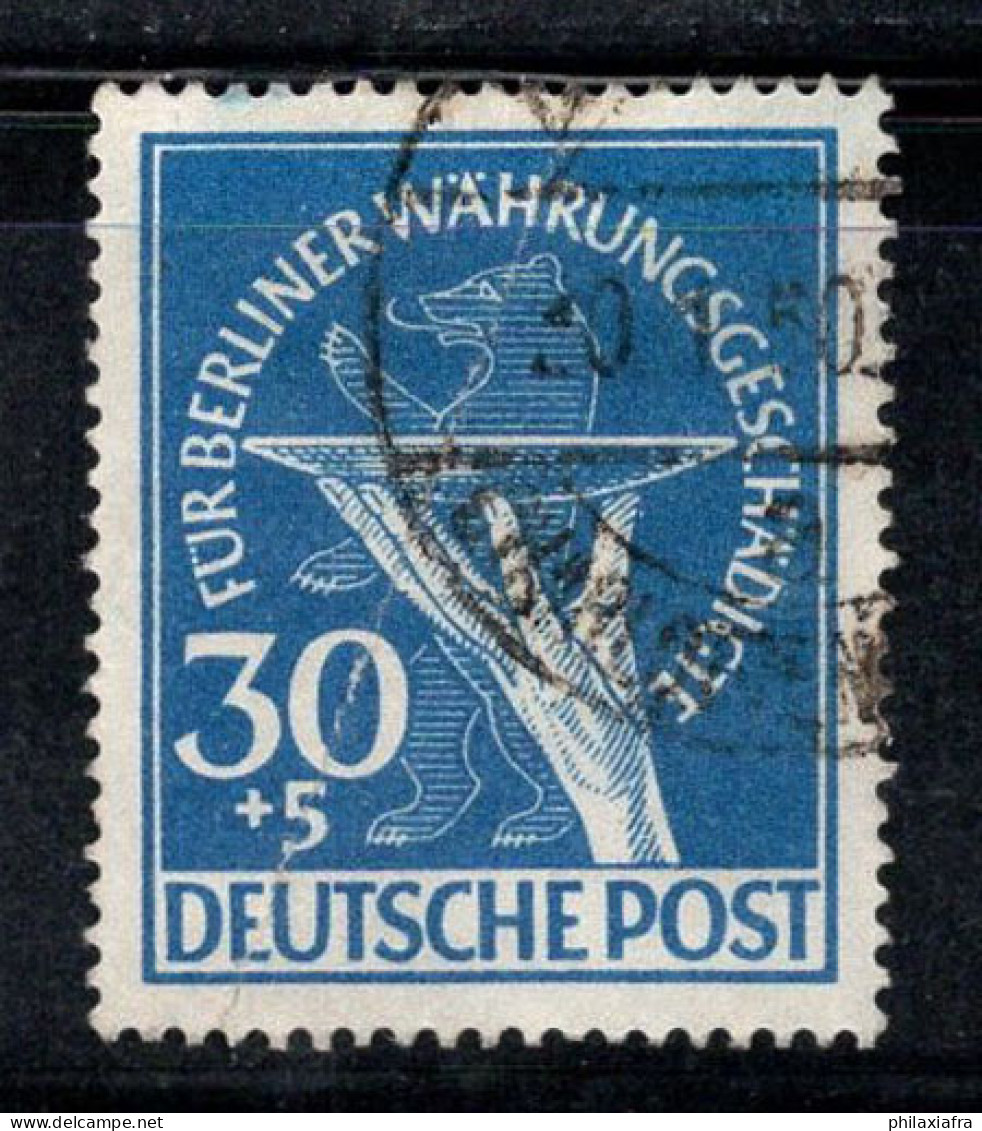 Berlin 1949 Mi. 70 Oblitéré 40% 30+5 Ch, Devises Endommagées - Used Stamps
