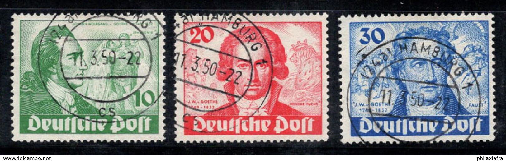 Berlin 1949 Mi. 61-63 Oblitéré 100% Goethe - Used Stamps