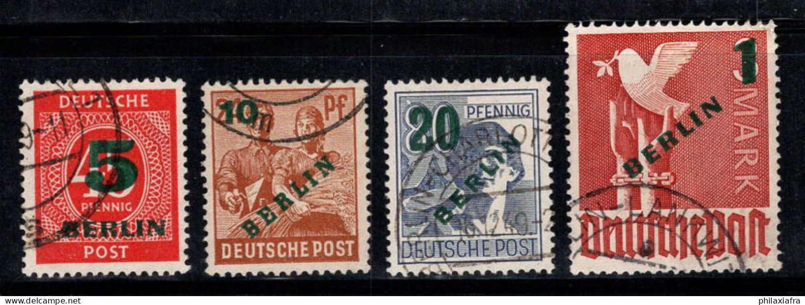 Berlin 1949 Mi. 64-67 Oblitéré 100% Surimprimé - Used Stamps