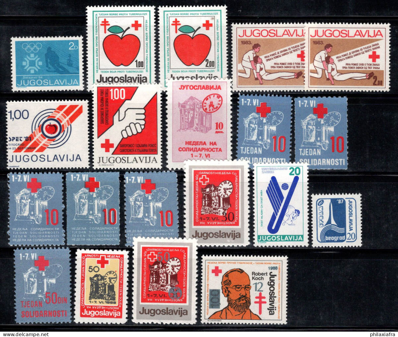 Yougoslavie 1983-88 Neuf ** 100% Croix-Rouge, Tuberculose - Wohlfahrtsmarken