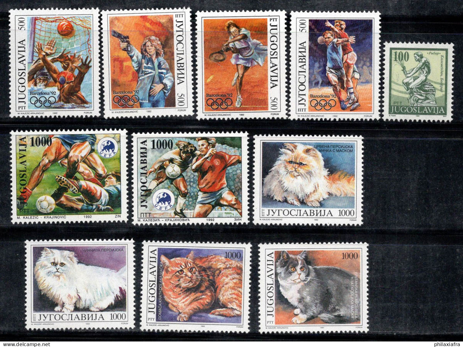 Yougoslavie 1992 Mi. 2537-3547 Neuf ** 100% Jeux Olympiques, Coupe Du Monde, Chats - Unused Stamps