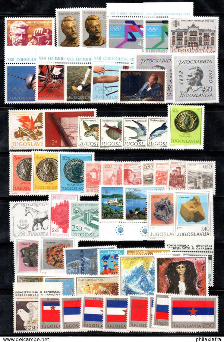 Yougoslavie 1980 Mi. 1818-1871 Neuf ** 100% Art, Célébrités, Minéraux - Unused Stamps