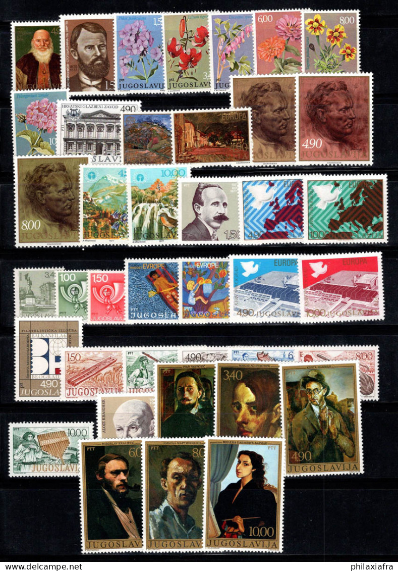 Yougoslavie 1977 Mi. 1674-1713 Neuf ** 100% Fleurs, Art, Célébrités - Unused Stamps