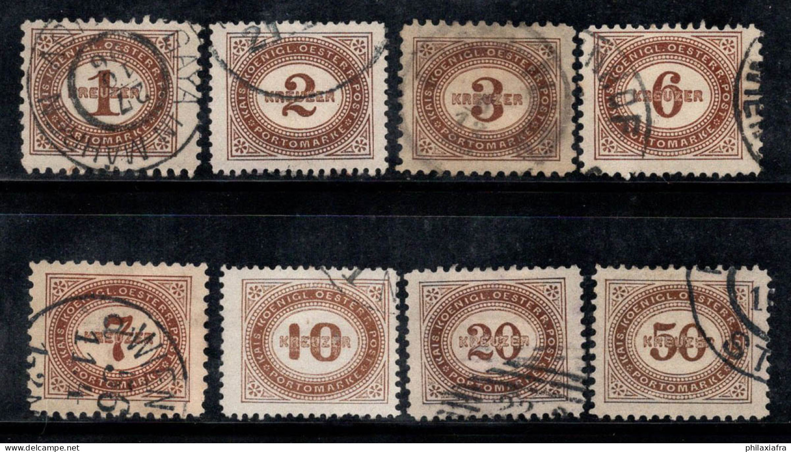 Autriche 1894 Mi. 1-3,5-9 Oblitéré 100% Timbre-taxe - Strafport