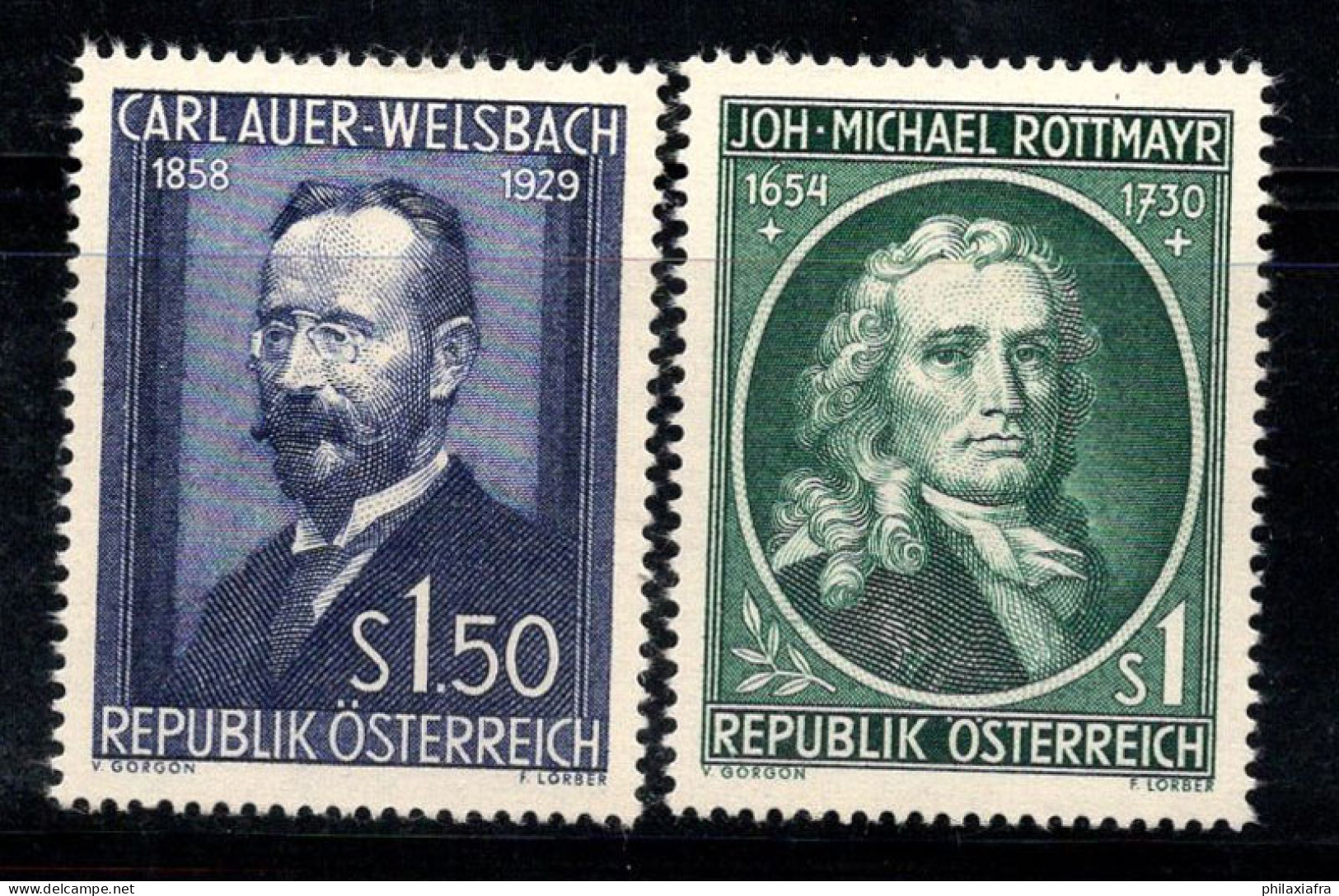 Autriche 1954 Mi. 1006-1007 Neuf * MH 100% Débat Télévisé - Unused Stamps