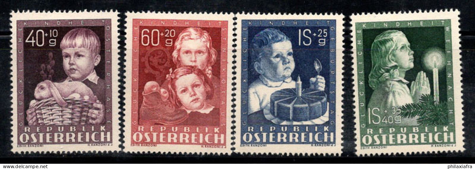 Autriche 1949 Mi. 929-932 Neuf * MH 100% Enfants - Neufs