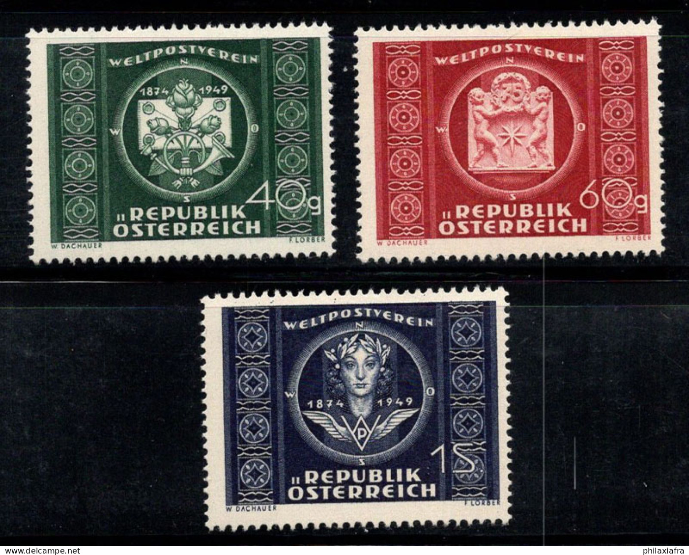 Autriche 1949 Mi. 943-945 Neuf * MH 100% UPU - Neufs