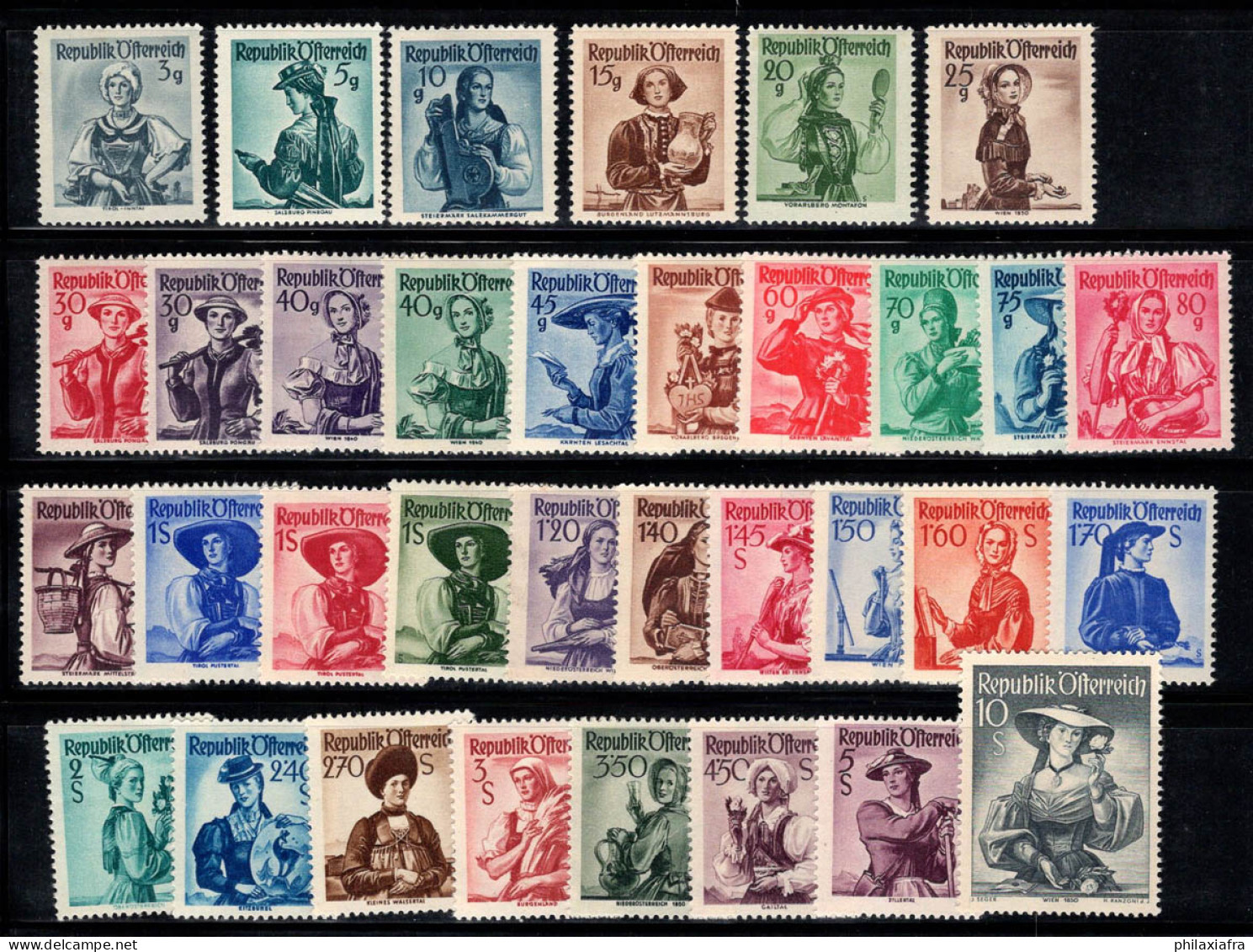 Autriche 1948 Mi. 893-926 Neuf * MH 100% Costumes Traditionnels - Unused Stamps