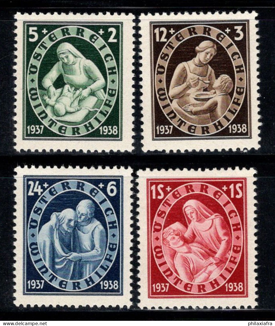 Autriche 1937 Mi. 642-645 Neuf * MH 100% Sauvetage Hivernal - Unused Stamps