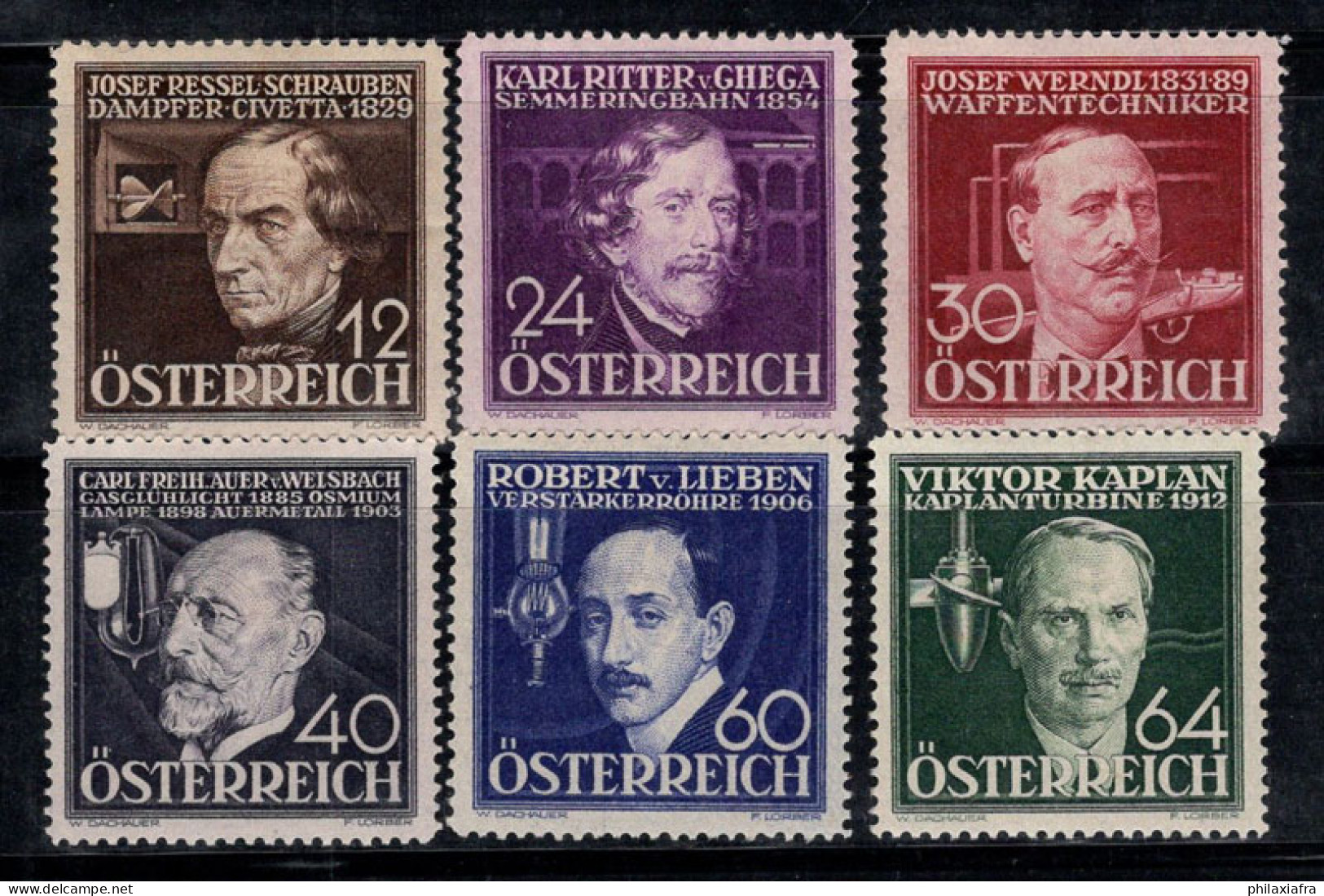 Autriche 1936 Mi. 632-637 Neuf * MH 80% Débat Télévisé - Neufs