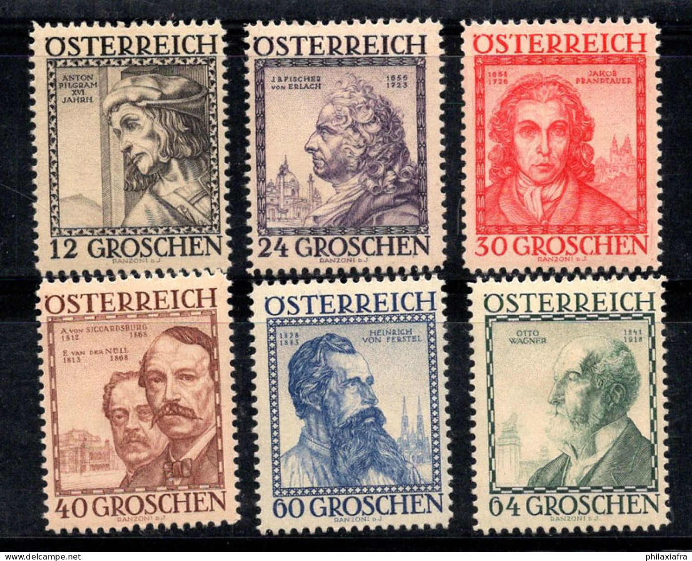 Autriche 1934 Mi. 591-596 Neuf * MH 100% Débat Télévisé - Unused Stamps