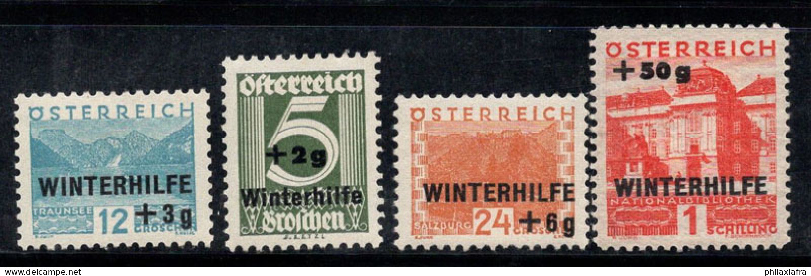 Autriche 1933 Mi. 563-566 Neuf * MH 100% Surimprimé - Nuovi