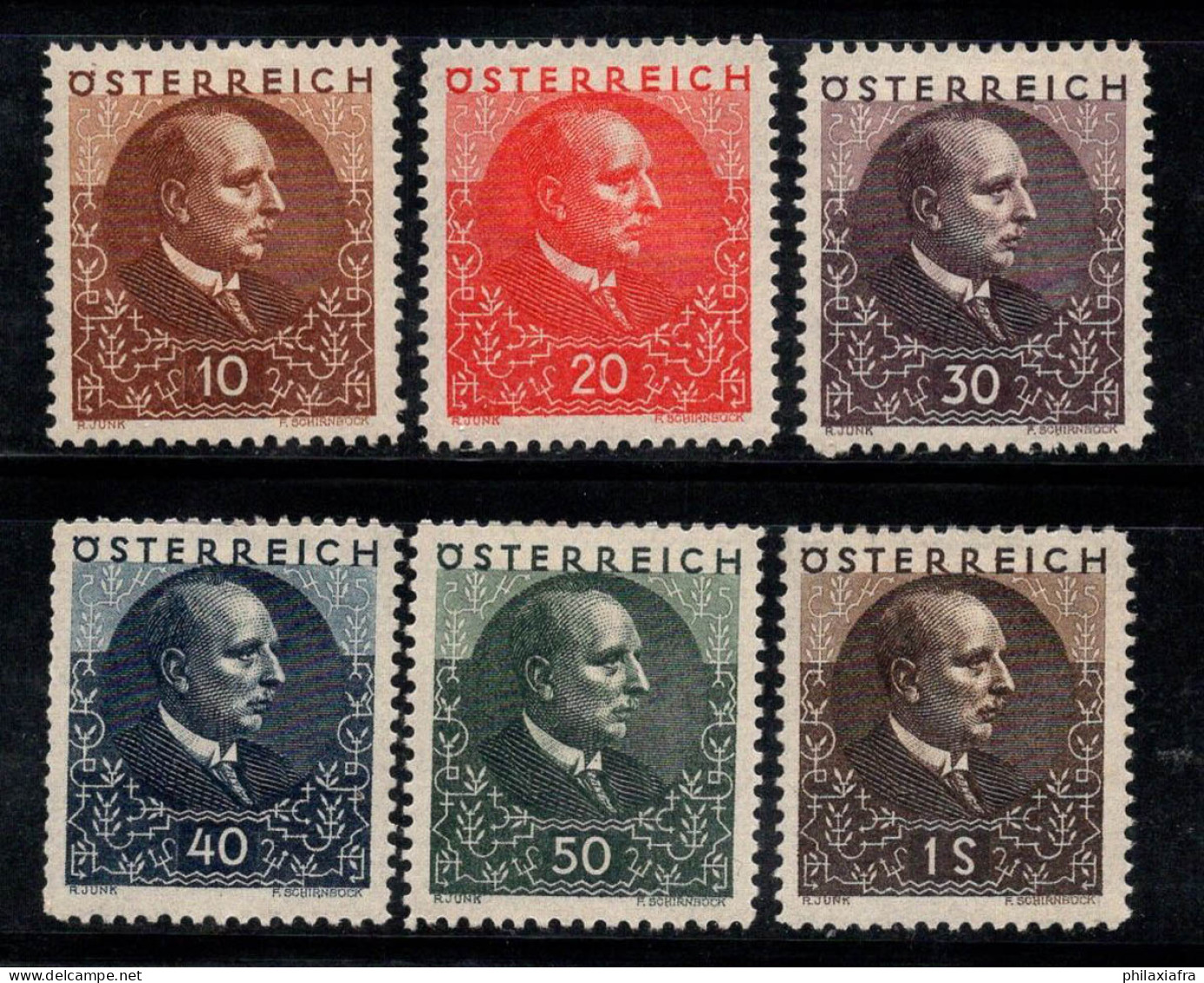 Autriche 1930 Mi. 512-517 Neuf * MH 100% Miklas, Célébrités - Unused Stamps