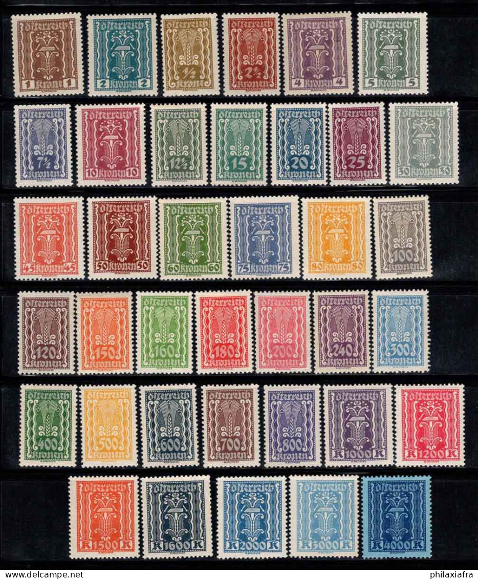 Autriche 1922 Mi. 360-397 Neuf * MH 80% épi De Maïs, Marteau Et Pinces - Unused Stamps
