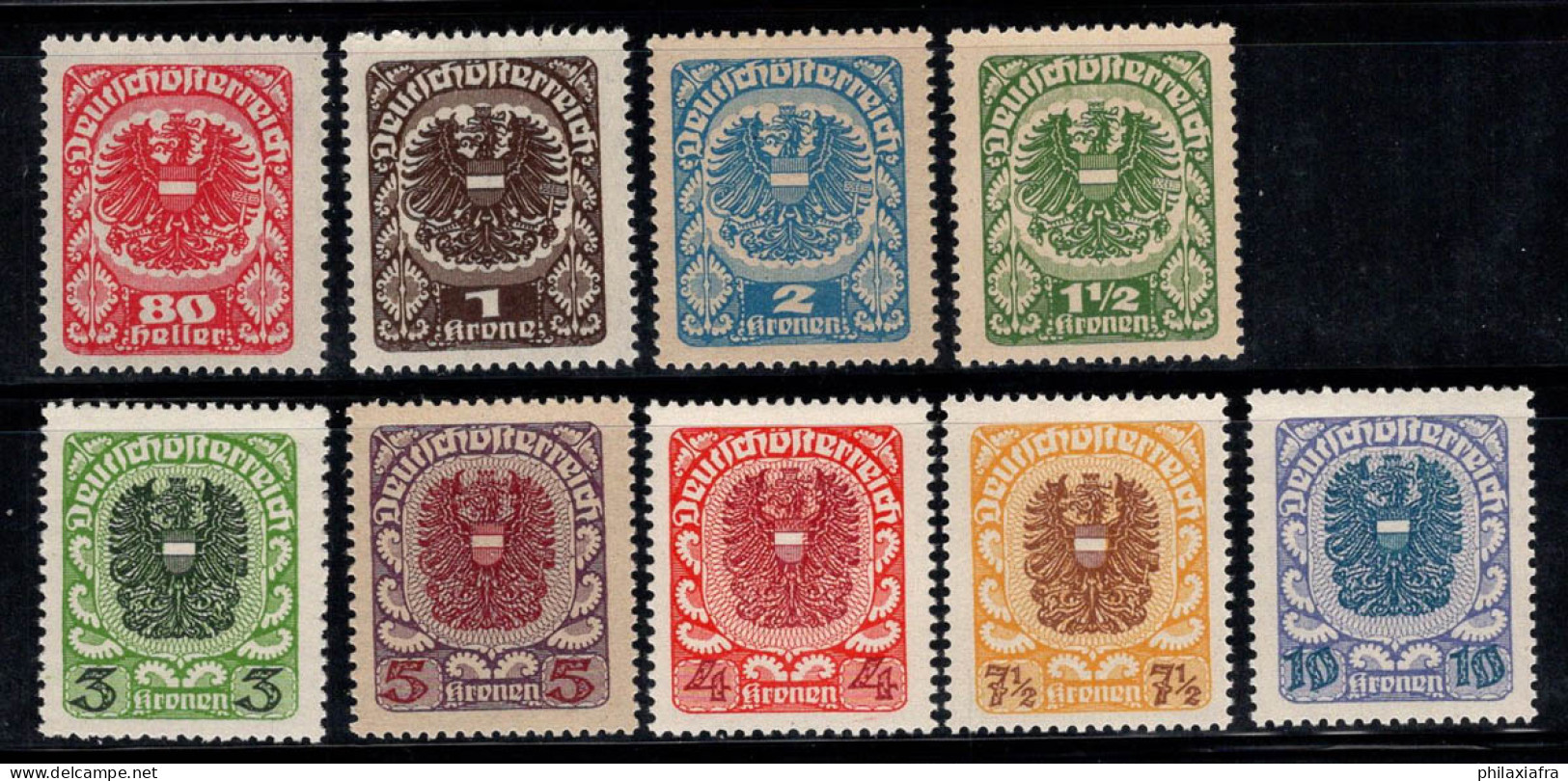 Autriche 1920 Mi. 312-320 Neuf ** 100% Armoiries - Unused Stamps