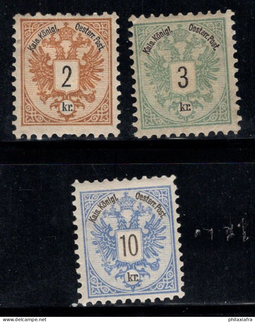 Autriche 1883 Mi. 44-45, 47 Neuf * MH 100% Armoiries - Unused Stamps
