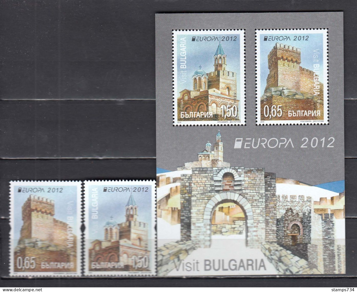 Bulgaria 2012 - EUROPA, Mi-Nr. 5032/33+Bl. 354 - Unused Stamps