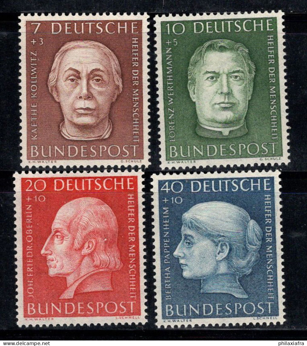 Allemagne Bund 1954 Mi. 200-203 Neuf * MH 100% Célébrités, Charité - Ungebraucht