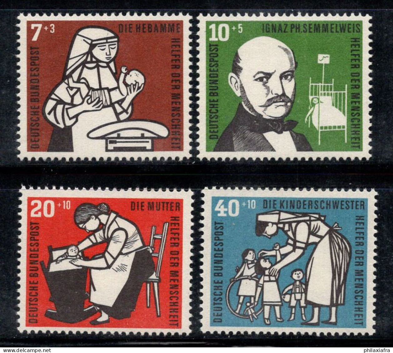 Allemagne Bund 1956 Mi. 243-246 Neuf * MH 100% Enfants, Charité - Nuovi