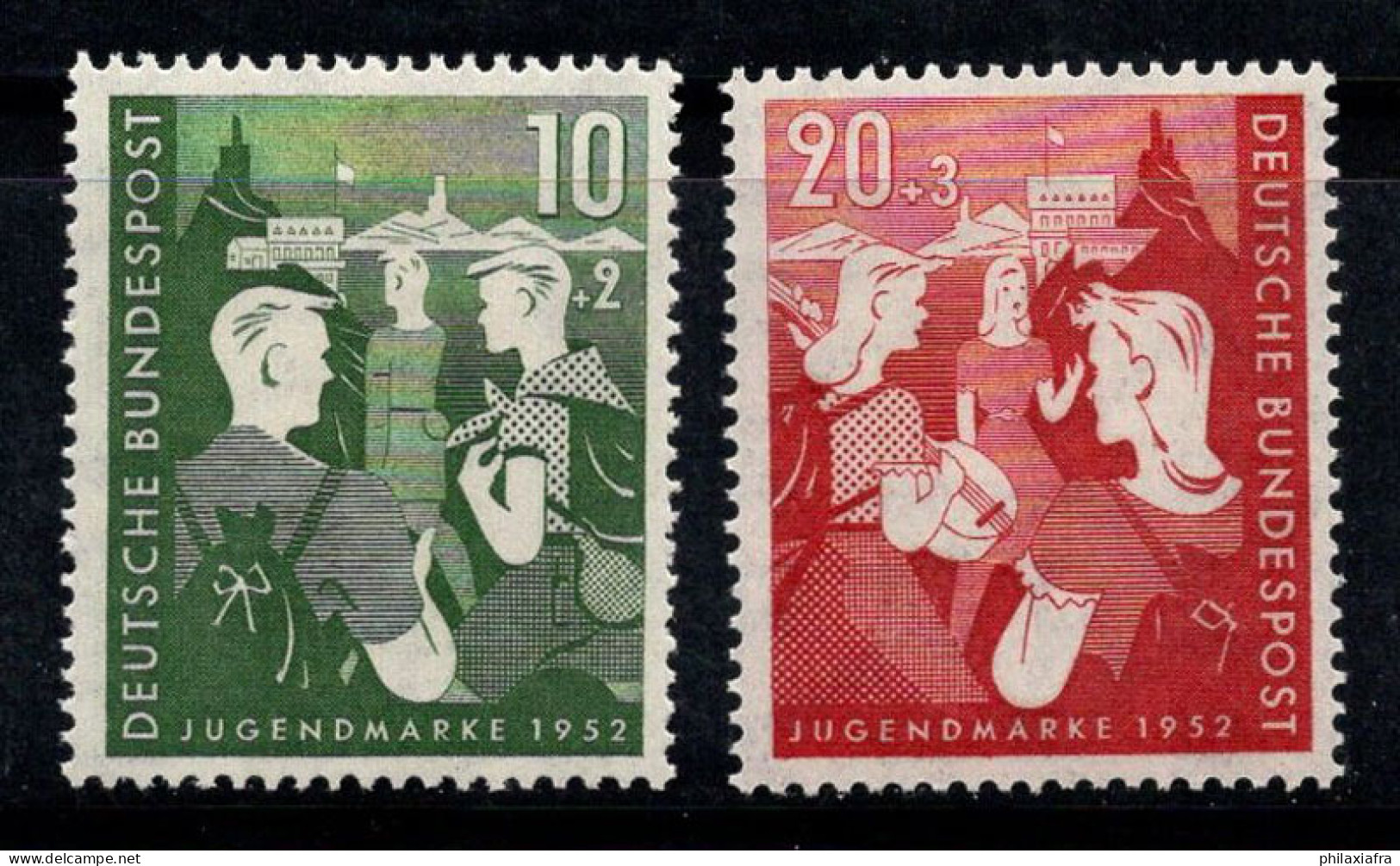 Allemagne Bund 1952 Mi. 153-154 Neuf * MH 100% Jeunesse - Neufs