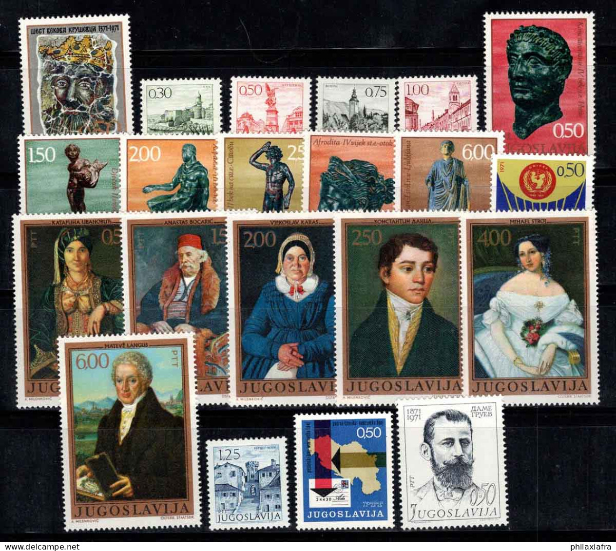 Yougoslavie 1971 Mi. 1426-1446 Neuf ** 100% Paysages, Statues, Art - Unused Stamps