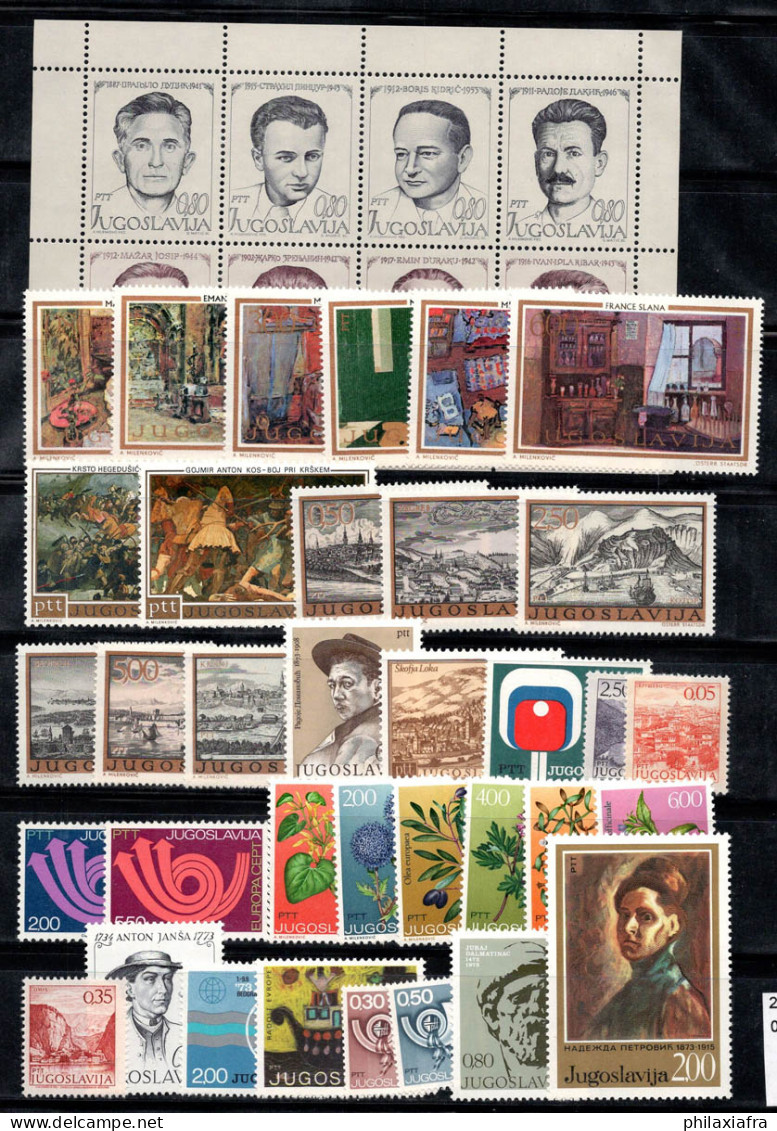 Yougoslavie 1973 Mi. 1495-1537 Neuf ** 100% Célébrités, Art, Fleurs, Paysages - Unused Stamps