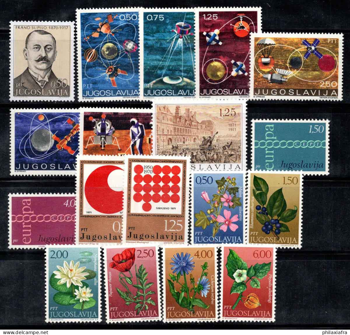Yougoslavie 1971 Mi. 1408-1425 Neuf ** 100% Espace, Fleurs, Europe Cept - Unused Stamps