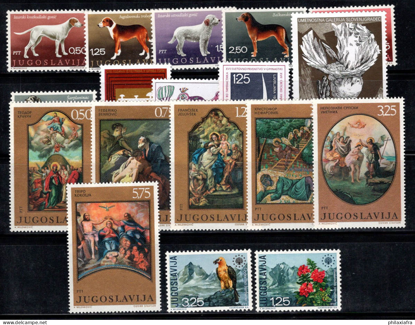 Yougoslavie 1970 Mi. 1390-1407 Neuf ** 100% Chiens, ONU, Art, Europe CEPT - Unused Stamps