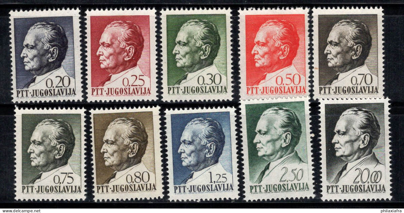 Yougoslavie 1968 Mi. 1280-1289 Neuf ** 100% Tito, Célébrités - Neufs