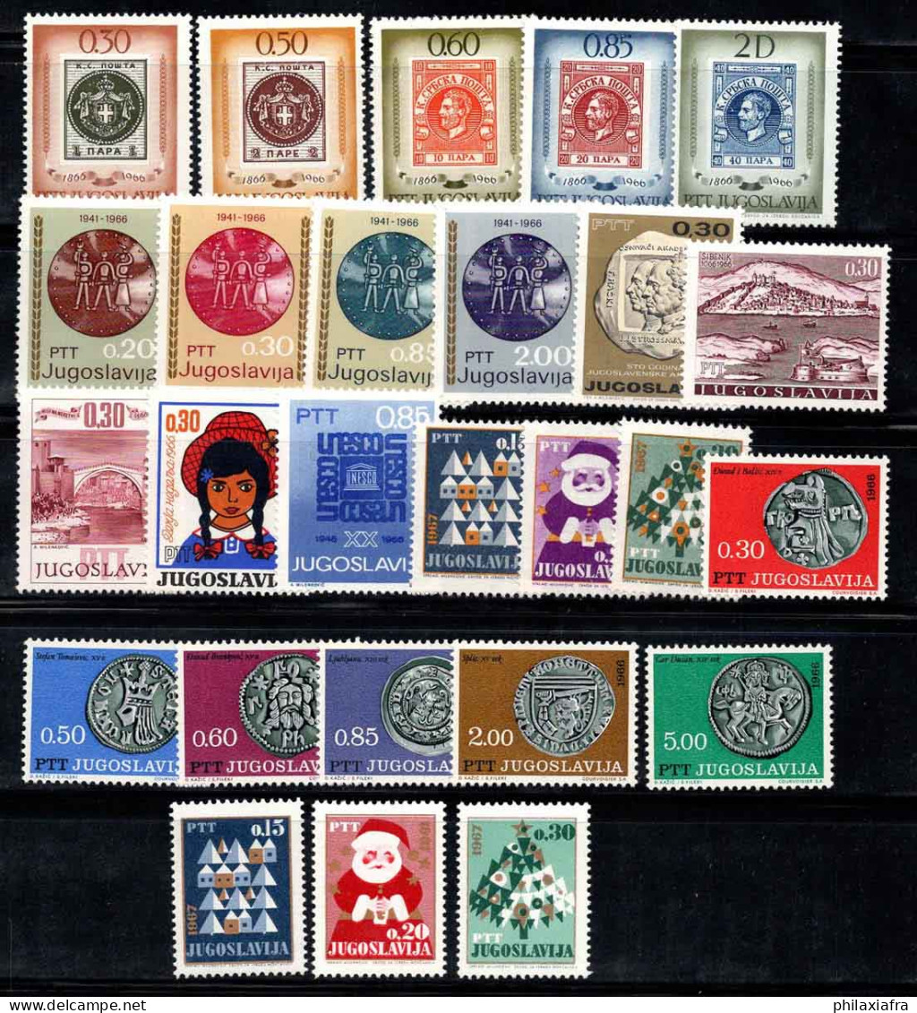 Yougoslavie 1966 Neuf ** 100% Timbres, Pont, Pièces De Monnaie, Noël - Nuevos