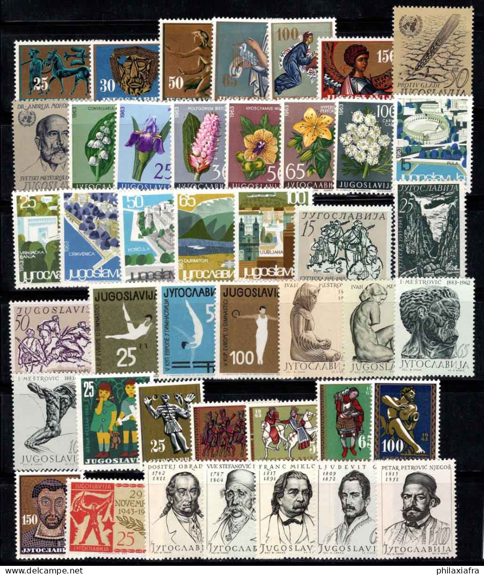 Yougoslavie 1962-63 Mi. 1026-1068 Neuf ** 100% Art, Fleurs, Tourisme, Sport - Unused Stamps