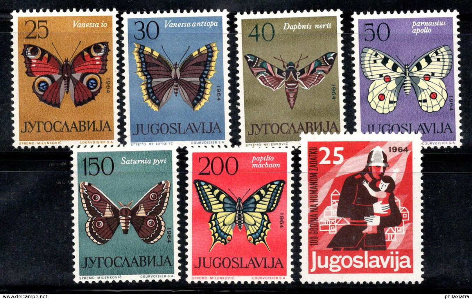 Yougoslavie 1964 Mi. 1069-1075 Neuf ** 100% Papillons, Pompiers - Ungebraucht