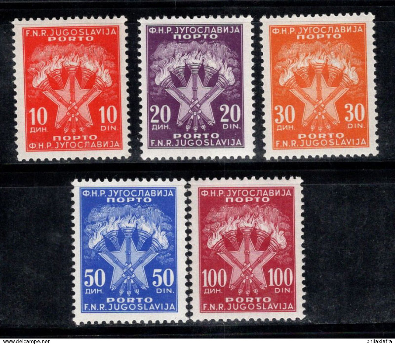 Yougoslavie 1962 Mi. 108-112 Neuf ** 60% Timbre-taxe Armoiries, étoile - Portomarken