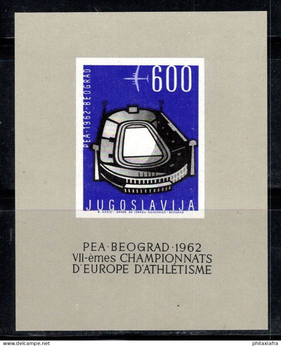 Yougoslavie 1962 Mi. Bl. 9 Bloc Feuillet 100% Neuf ** 600 J, Championnats D'athlétisme, Belgrade - Blocs-feuillets