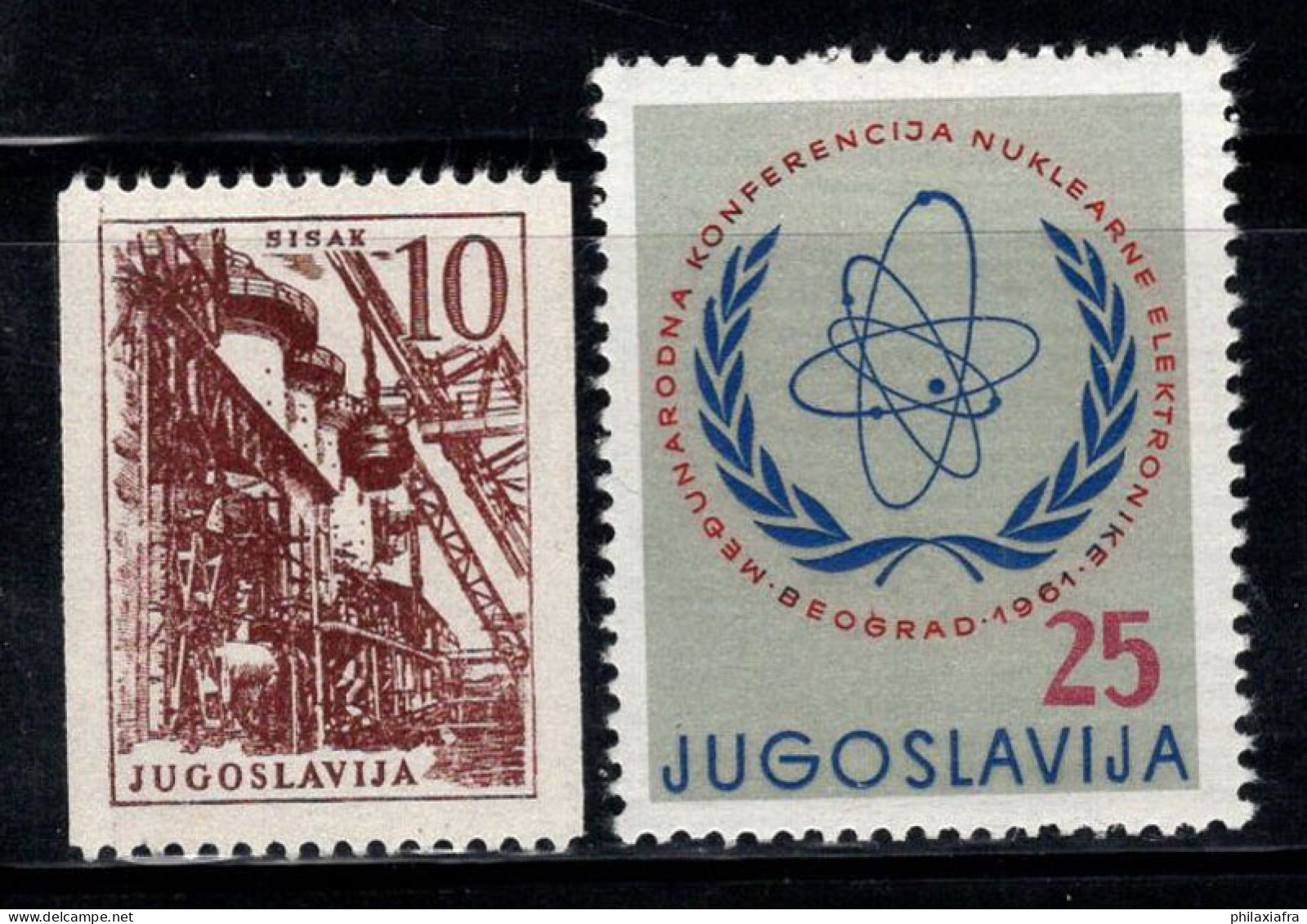 Yougoslavie 1961 Mi. 941-942 Neuf ** 100% Technologie, Architecture, Électronique Nucléaire - Unused Stamps