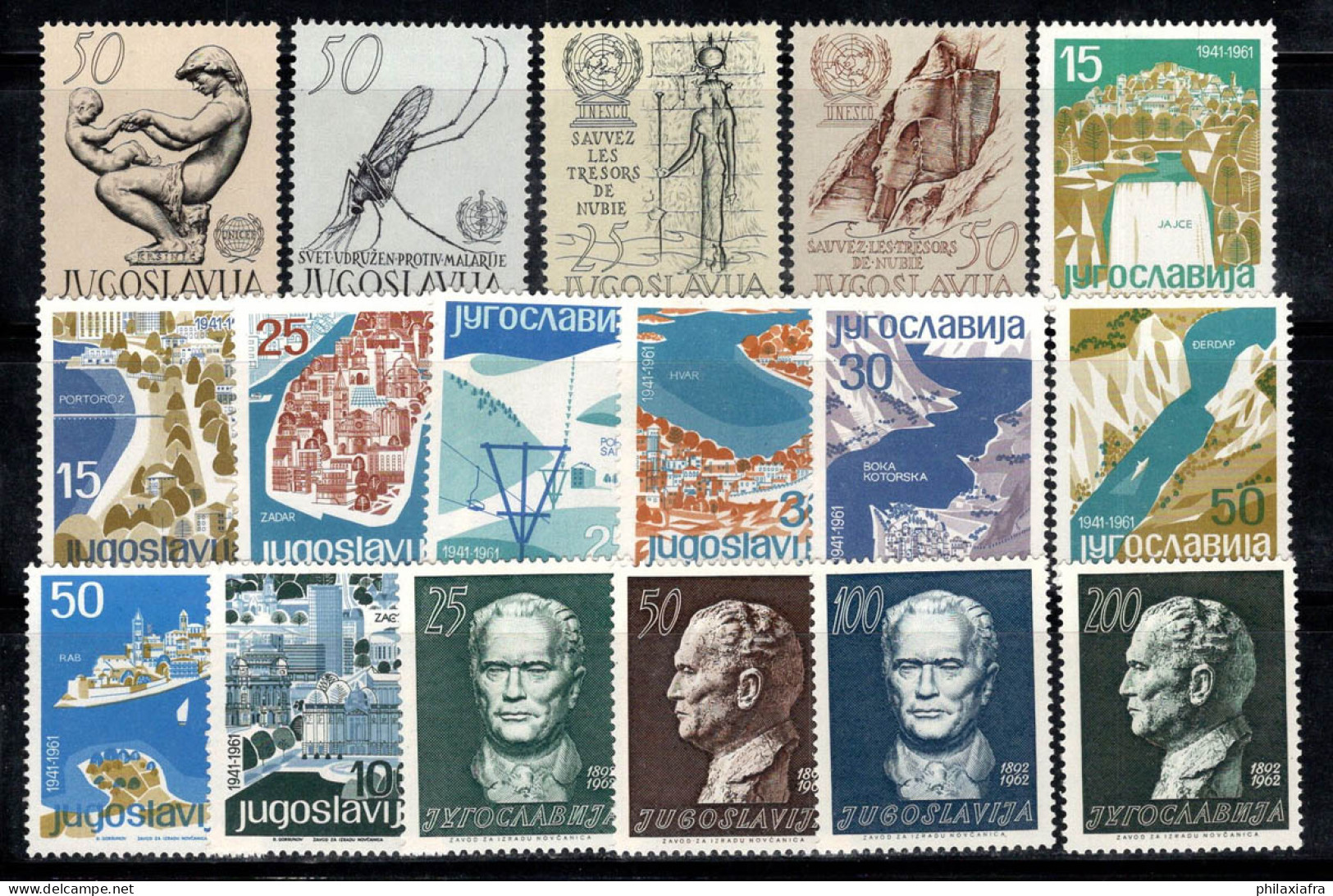 Yougoslavie 1962 Mi. 990-1006 Neuf ** 100% UNICEF, TOURISME, Tito - Unused Stamps