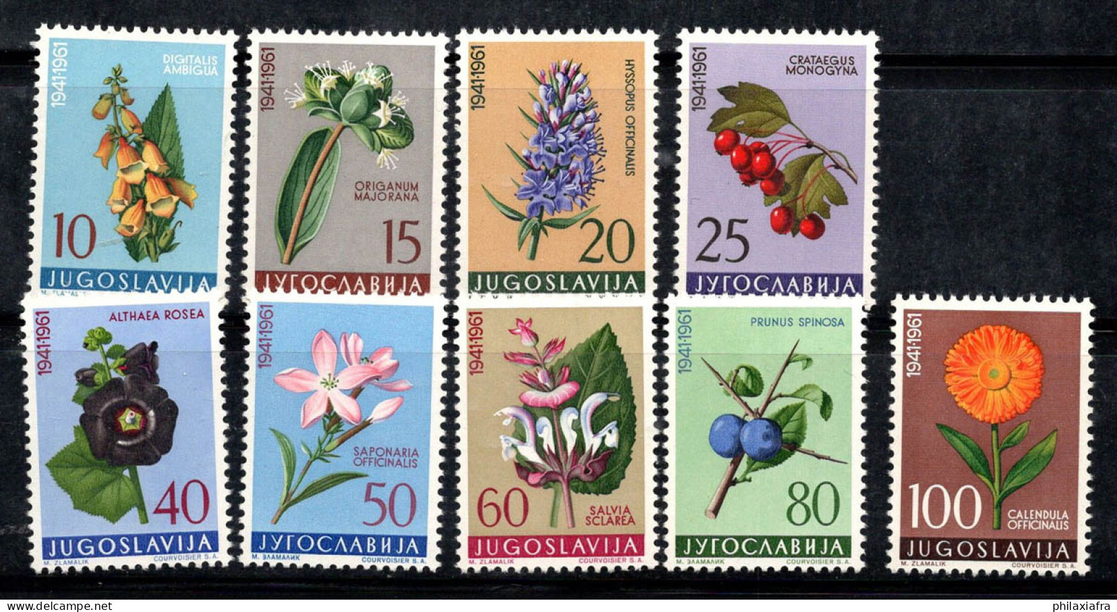 Yougoslavie 1961 Mi. 943-951 Neuf ** 100% Fleurs, Flore - Unused Stamps