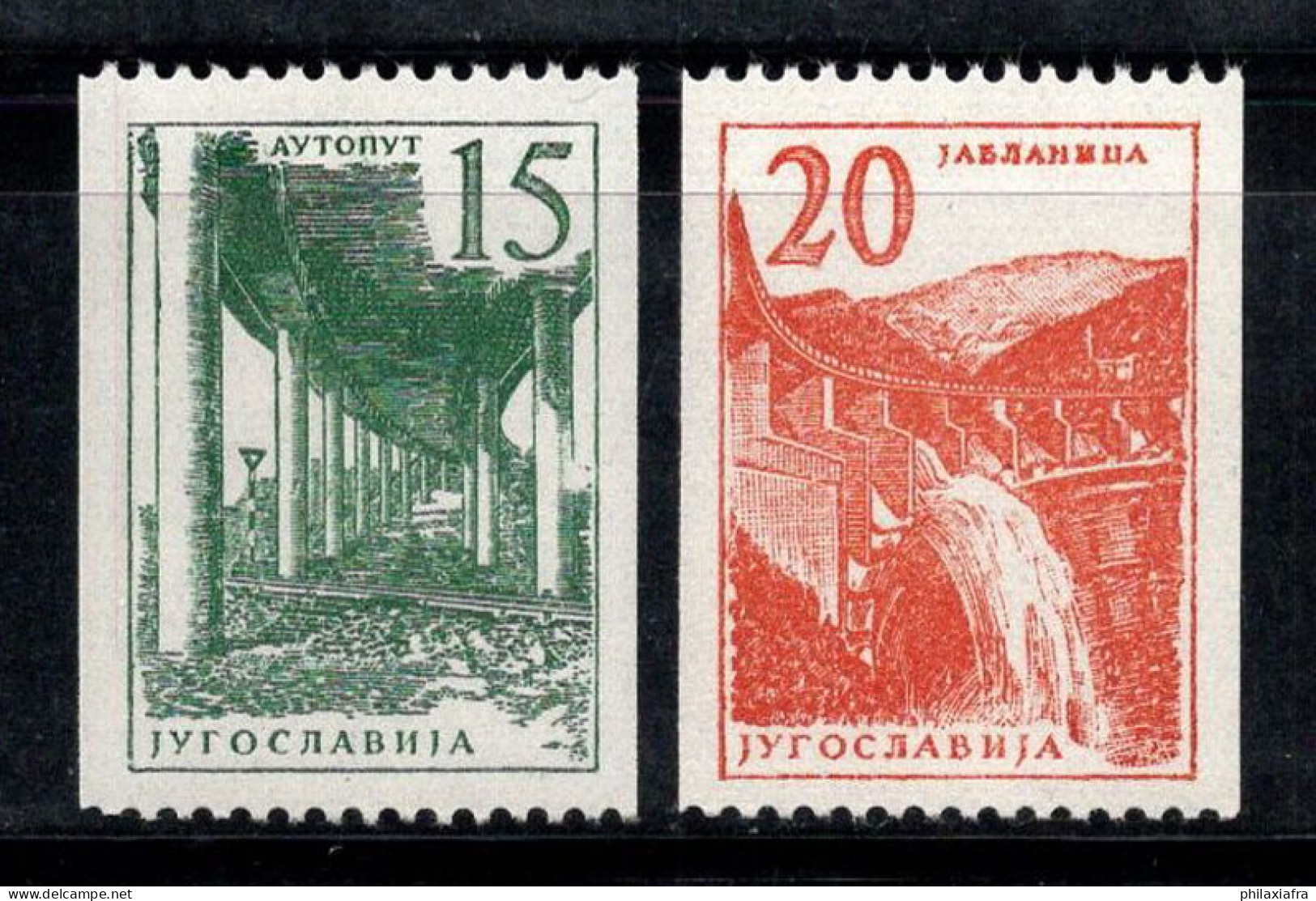 Yougoslavie 1959 Mi. 898-899 Neuf ** 100% Technologie, Architecture - Unused Stamps