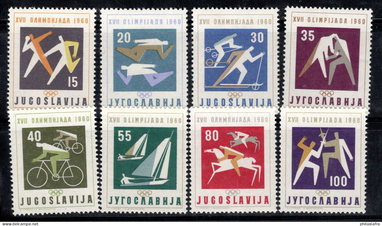Yougoslavie 1960 Mi. 909-916 Neuf ** 100% Jeux Olympiques - Unused Stamps