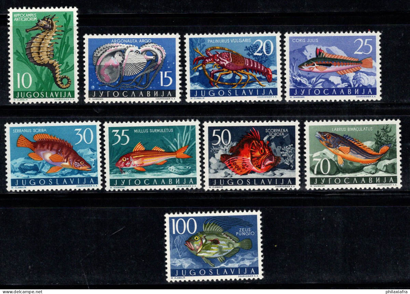 Yougoslavie 1956 Mi. 795-803 Neuf ** 100% Poissons, Faune Marine - Unused Stamps
