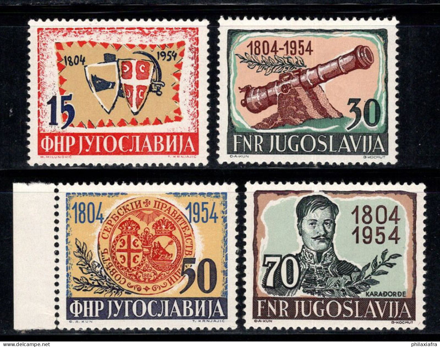 Yougoslavie 1954 Mi. 751-754 Neuf ** 100% Révolte Serbe - Neufs